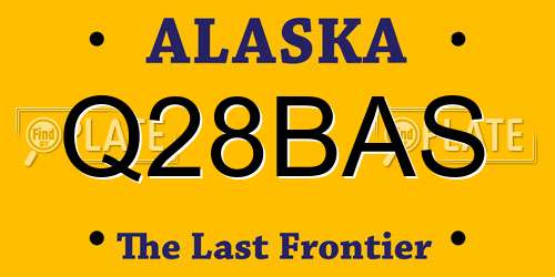 Q28BAS Alaska License Plate