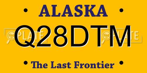 Q28DTM Alaska License Plate