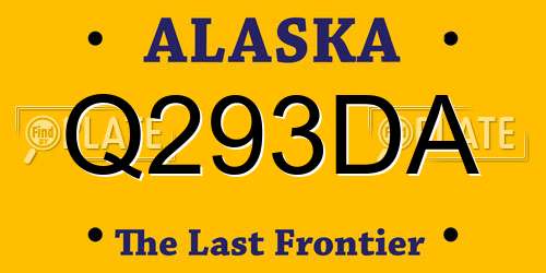 Q293DA Alaska License Plate