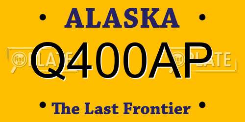 Q400AP Alaska License Plate