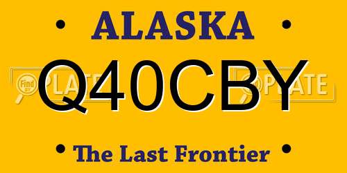 Q40CBY Alaska License Plate