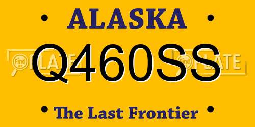 Q460SS Alaska License Plate