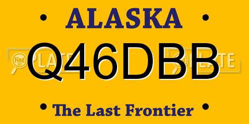 Q46DBB Alaska License Plate