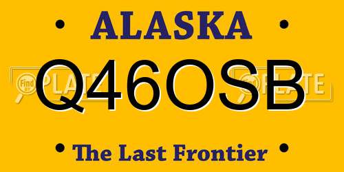 Q46OSB Alaska License Plate