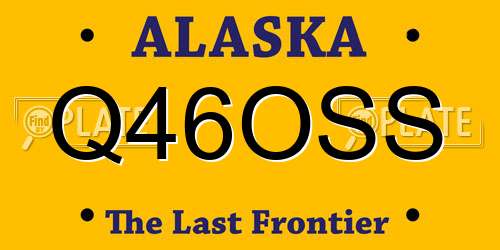 Q46OSS Alaska License Plate