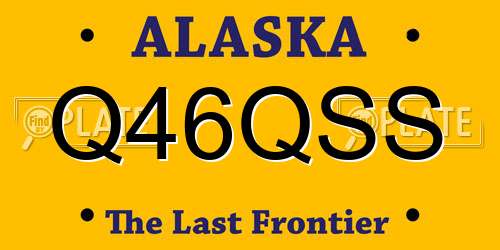 Q46QSS Alaska License Plate