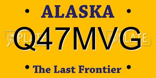 Q47MVG Alaska License Plate