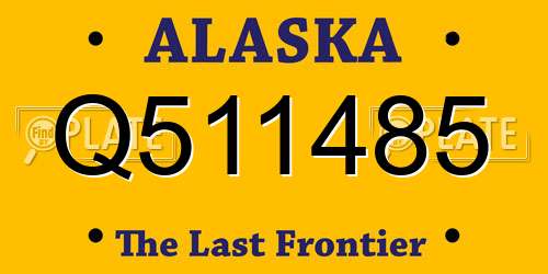 Q511485 Alaska License Plate