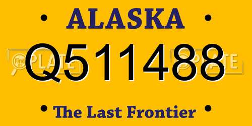 Q511488 Alaska License Plate