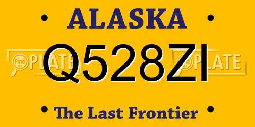 Q528ZI Alaska License Plate