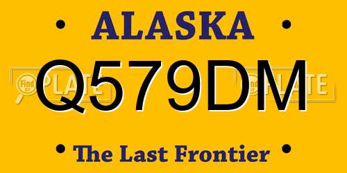 Q579DM Alaska License Plate