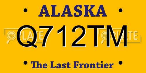Q712TM Alaska License Plate