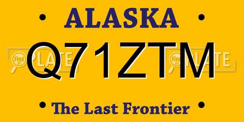 Q71ZTM Alaska License Plate