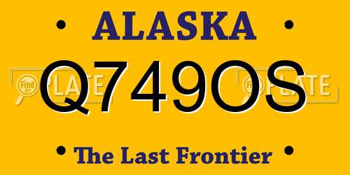 Q749OS Alaska License Plate