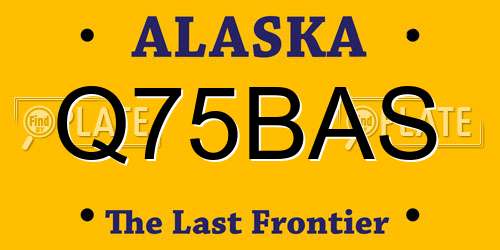 Q75BAS Alaska License Plate