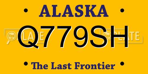 Q779SH Alaska License Plate