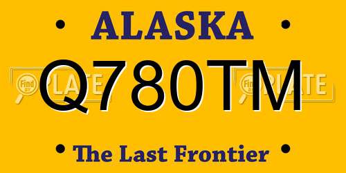 Q780TM Alaska License Plate