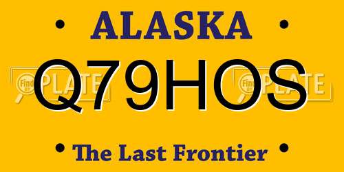 Q79HOS Alaska License Plate