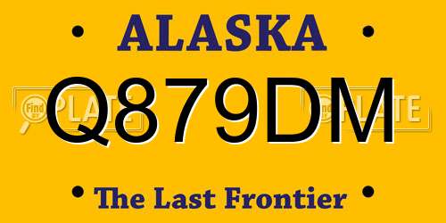 Q879DM Alaska License Plate