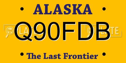 Q90FDB Alaska License Plate