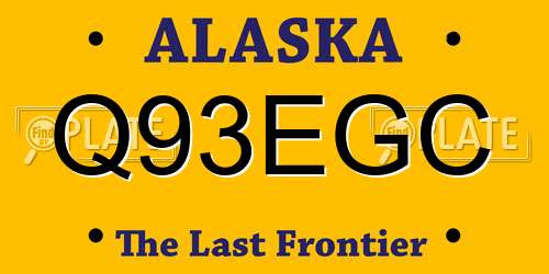 Q93EGC Alaska License Plate