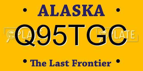 Q95TGC Alaska License Plate