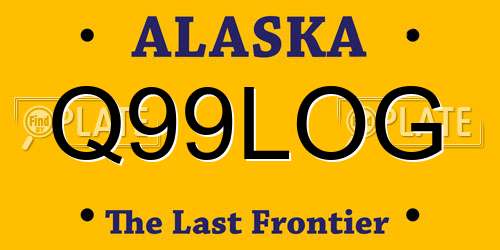Q99LOG Alaska License Plate