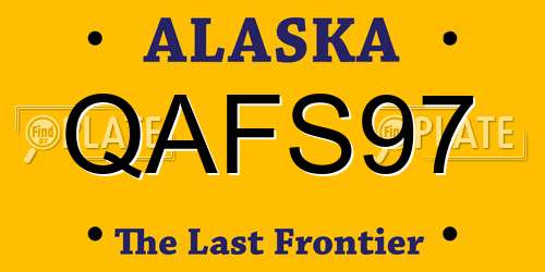 QAFS97 Alaska License Plate