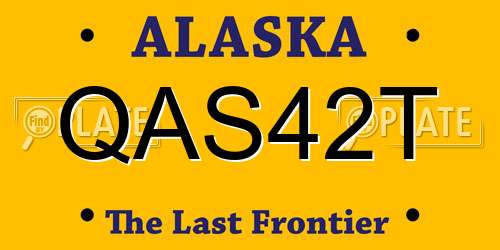 QAS42T Alaska License Plate