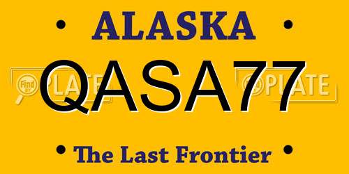QASA77 Alaska License Plate