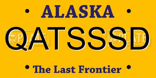 QATSSSD Alaska License Plate