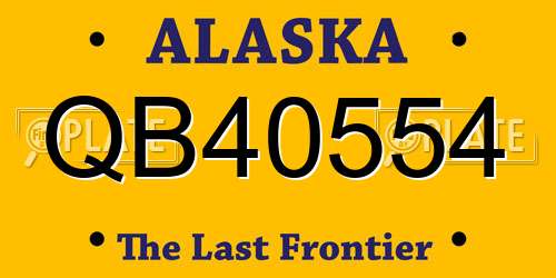 QB40554 Alaska License Plate