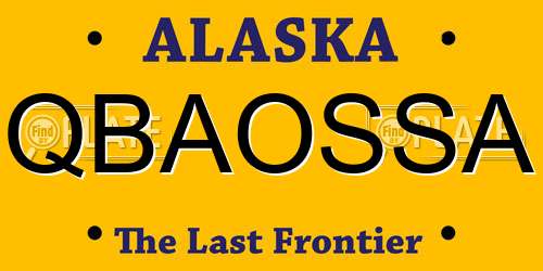 QBAOSSA Alaska License Plate