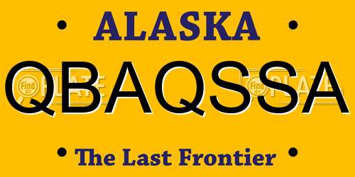QBAQSSA Alaska License Plate