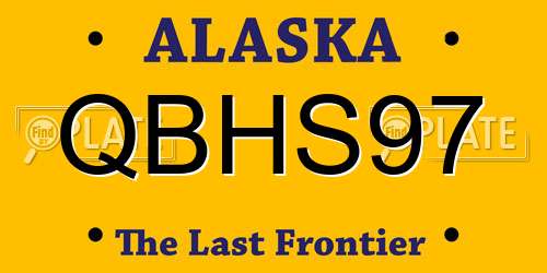 QBHS97 Alaska License Plate