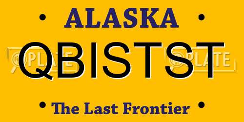 QBISTST Alaska License Plate