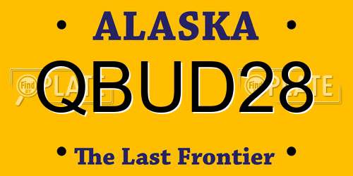 QBUD28 Alaska License Plate