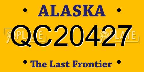 QC20427 Alaska License Plate