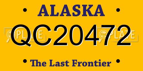 QC20472 Alaska License Plate
