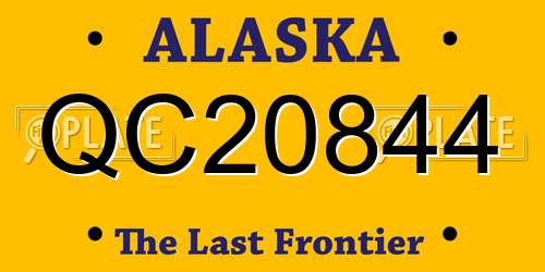 QC20844 Alaska License Plate