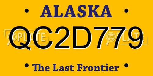 QC2D779 Alaska License Plate