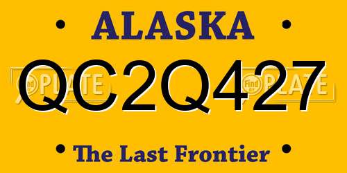 QC2Q427 Alaska License Plate