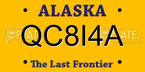 QC8I4A Alaska License Plate
