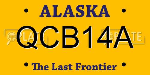 QCB14A Alaska License Plate