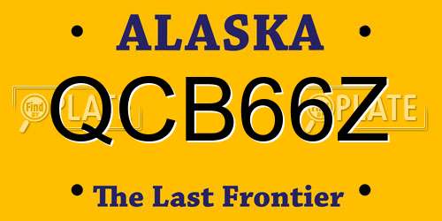QCB66Z Alaska License Plate