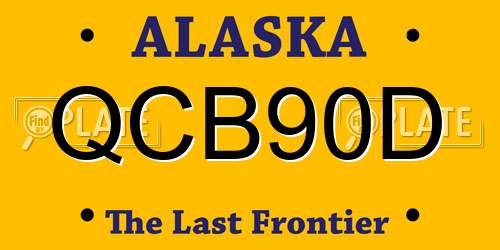 QCB90D Alaska License Plate