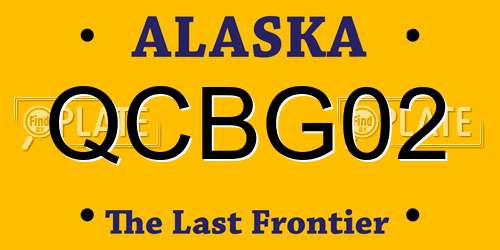 QCBG02 Alaska License Plate