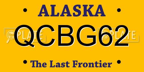 QCBG62 Alaska License Plate