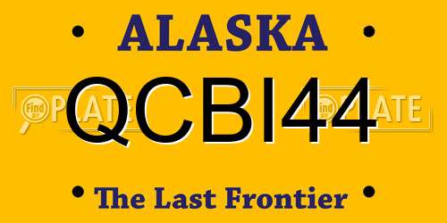QCBI44 Alaska License Plate