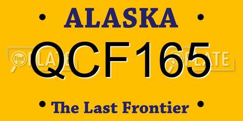 QCF165 Alaska License Plate